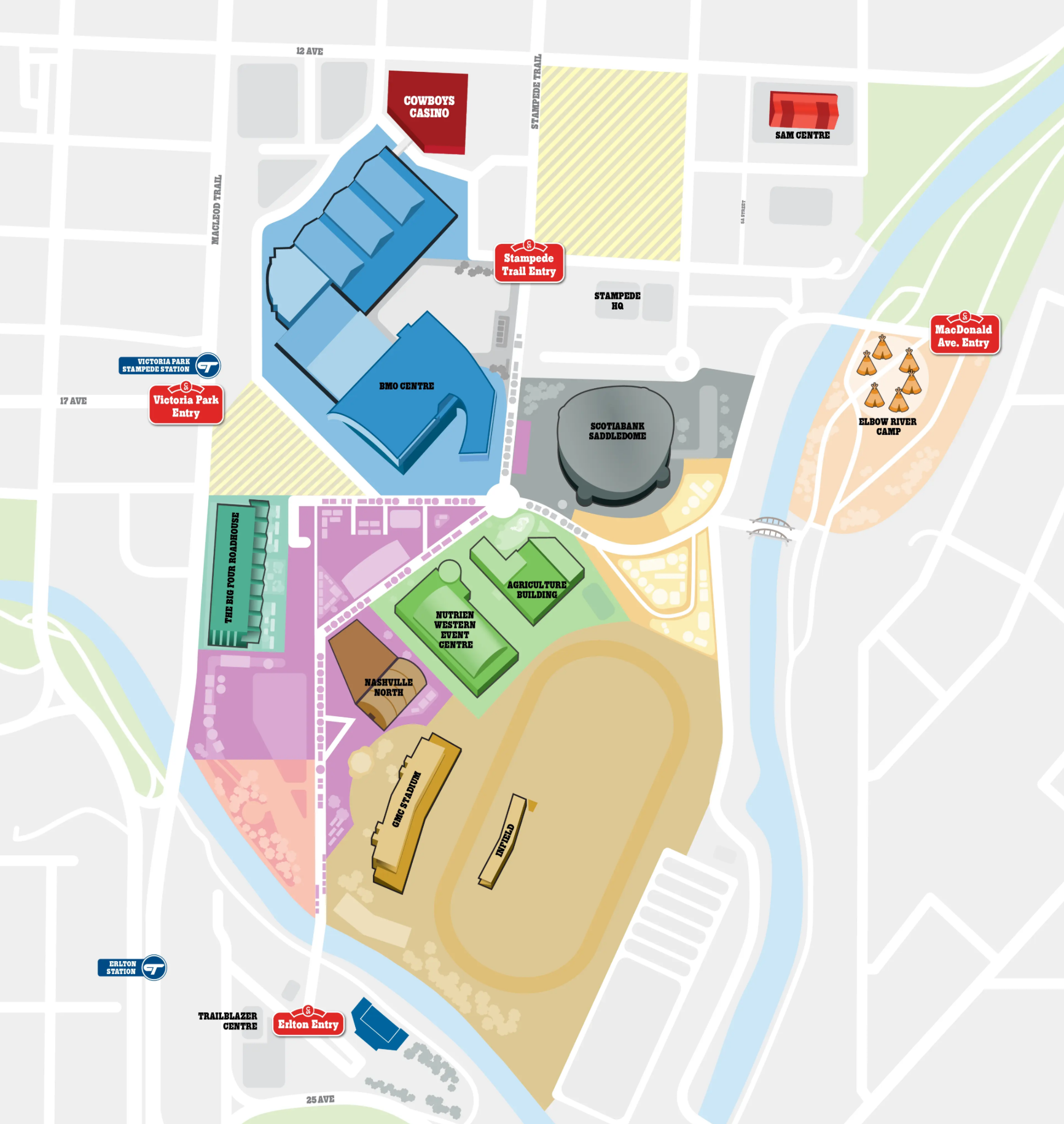 Stampede Park map